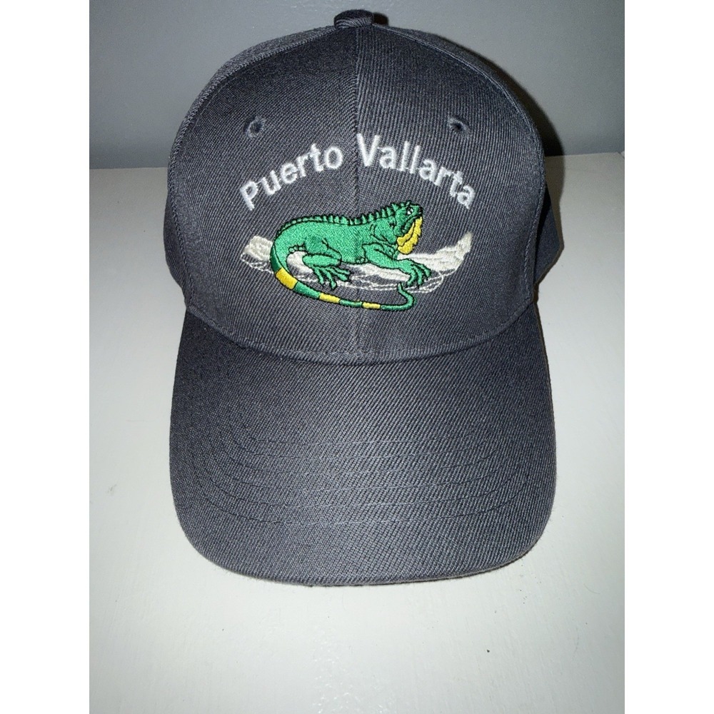 Puerto Vallarta Iguana Embroidered‎ Hat Adjustable Mexico Cap NWOT